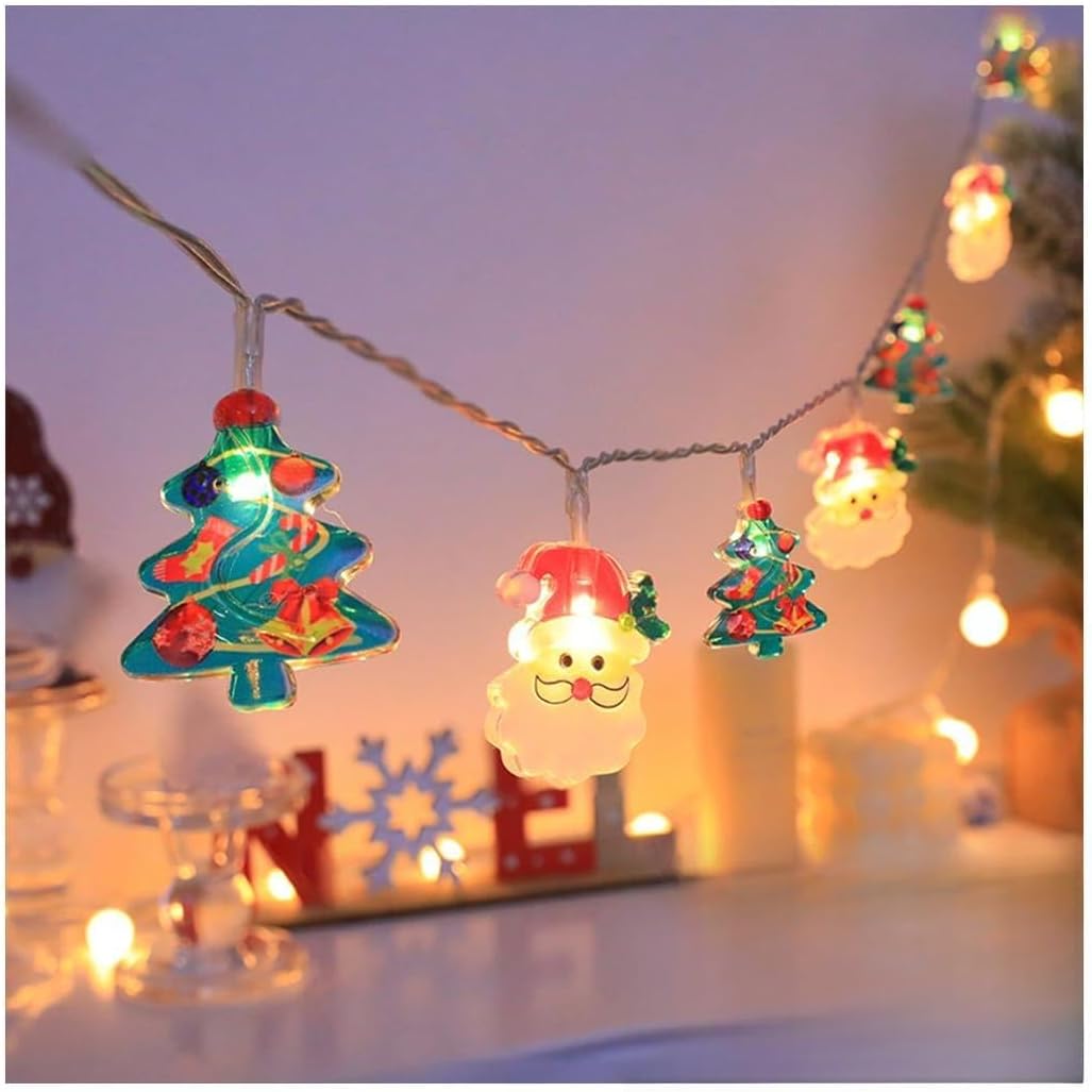 CAKERS Christmas Tree Decor String Lights|Creative Aesthetic Fairy Lights|Led Warm White Copper Wire Lights for Christmas Ornaments Party Décor,E,2m(6.5ft)-10 LED-USB
