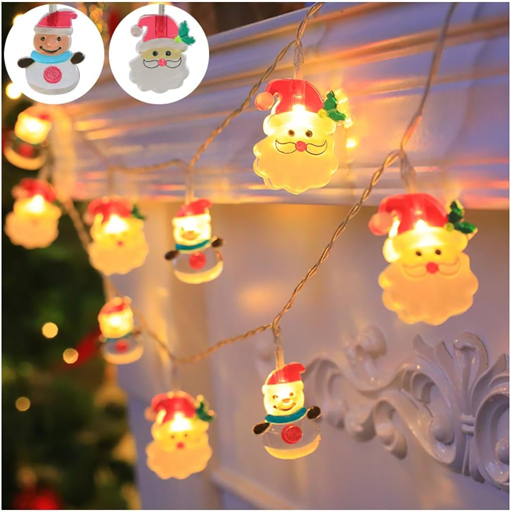 CAKERS Christmas Tree Decor String Lights|Creative Aesthetic Fairy Lights|Led Warm White Copper Wire Lights for Christmas Ornaments Party Décor,E,2m(6.5ft)-10 LED-USB