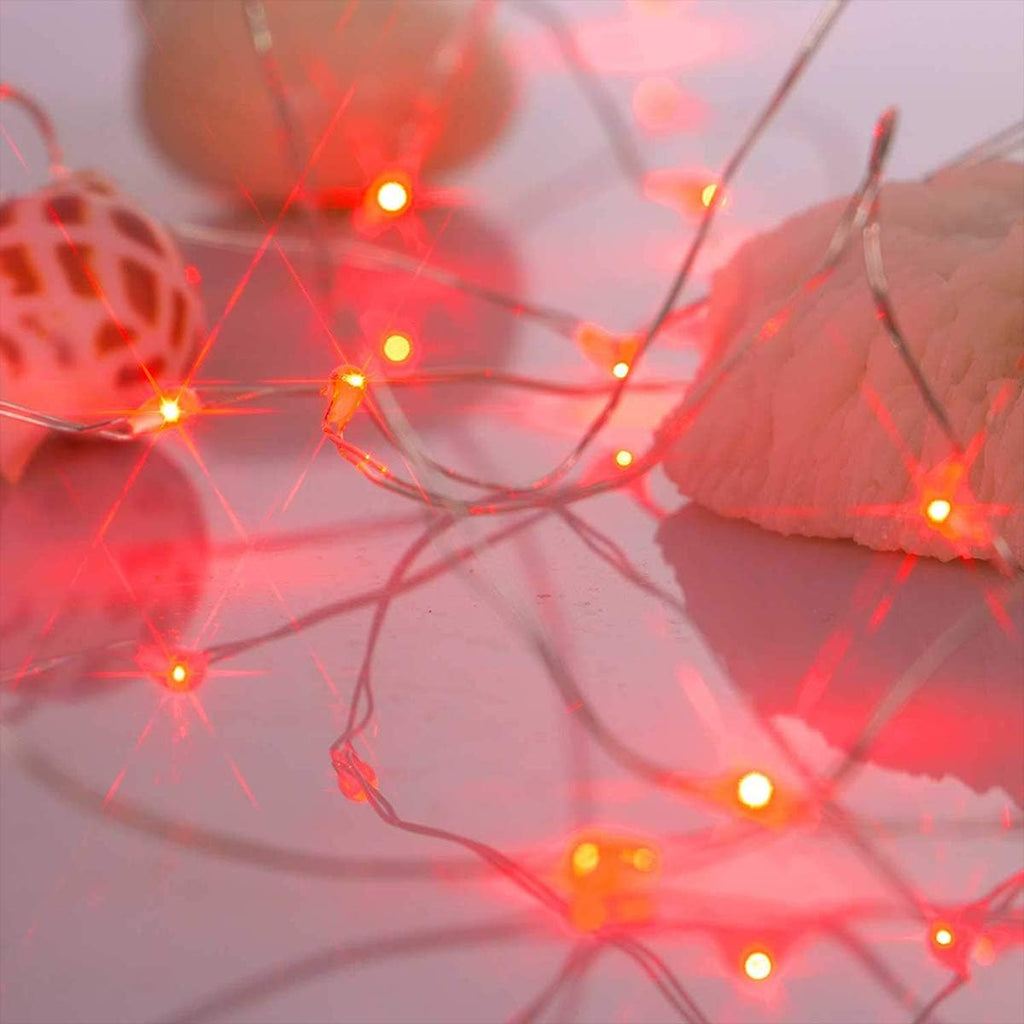 Ariceleo Red and Green Christmas 16ft LED Fairy Lights, Basic Bundle
