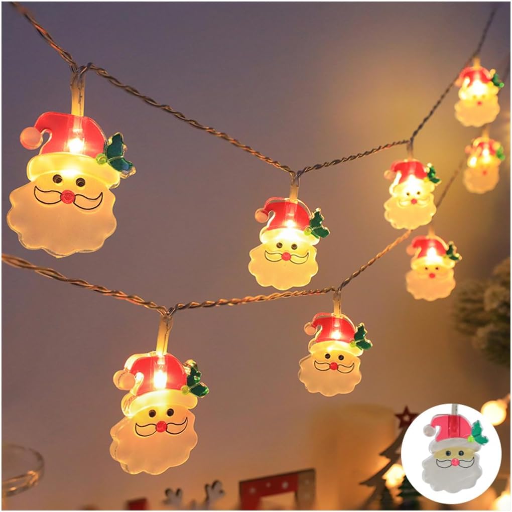 CAKERS Christmas Tree Decor String Lights|Creative Aesthetic Fairy Lights|Led Warm White Copper Wire Lights for Christmas Ornaments Party Décor,E,2m(6.5ft)-10 LED-USB