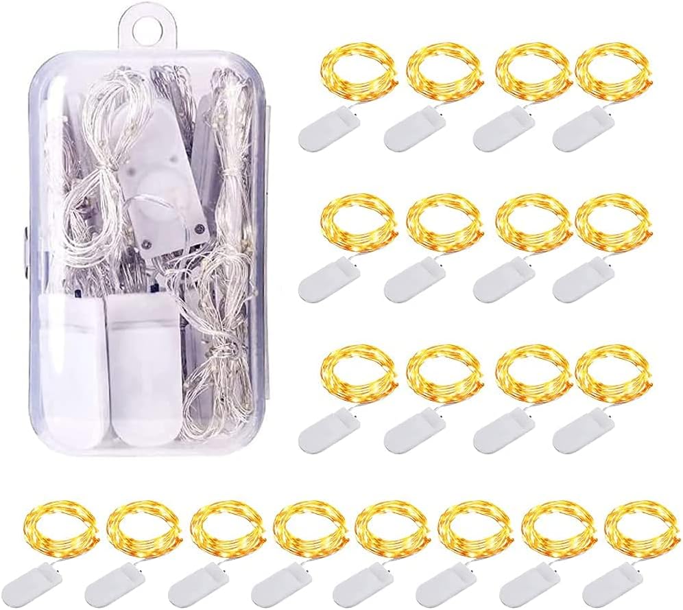 Fairy Lights Battery Operated 3.3FT 1M 10LED String Lights Waterproof Twinkle Lights for Christmas Bedroom DIY Crafts Wedding Party Decor
