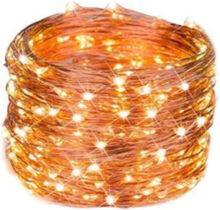 PRODUCTWORKS 35136 Tiny Lites Copper Wire Indoor and Outdoor LED String, 500 Warm White Remote Control Operated Lighting