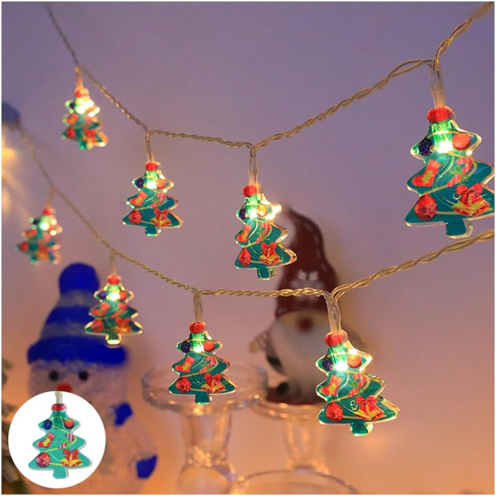 CAKERS Christmas Tree Decor String Lights|Creative Aesthetic Fairy Lights|Led Warm White Copper Wire Lights for Christmas Ornaments Party Décor,E,2m(6.5ft)-10 LED-USB