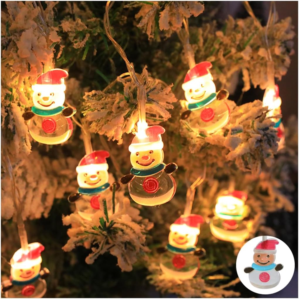 CAKERS Christmas Tree Decor String Lights|Creative Aesthetic Fairy Lights|Led Warm White Copper Wire Lights for Christmas Ornaments Party Décor,E,2m(6.5ft)-10 LED-USB