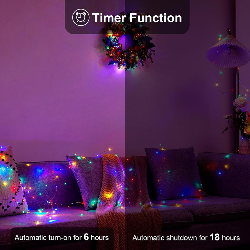 Ariceleo Multicolor 16ft LED Fairy Lights Bundle, 4-Pack, Basic and Upgraded