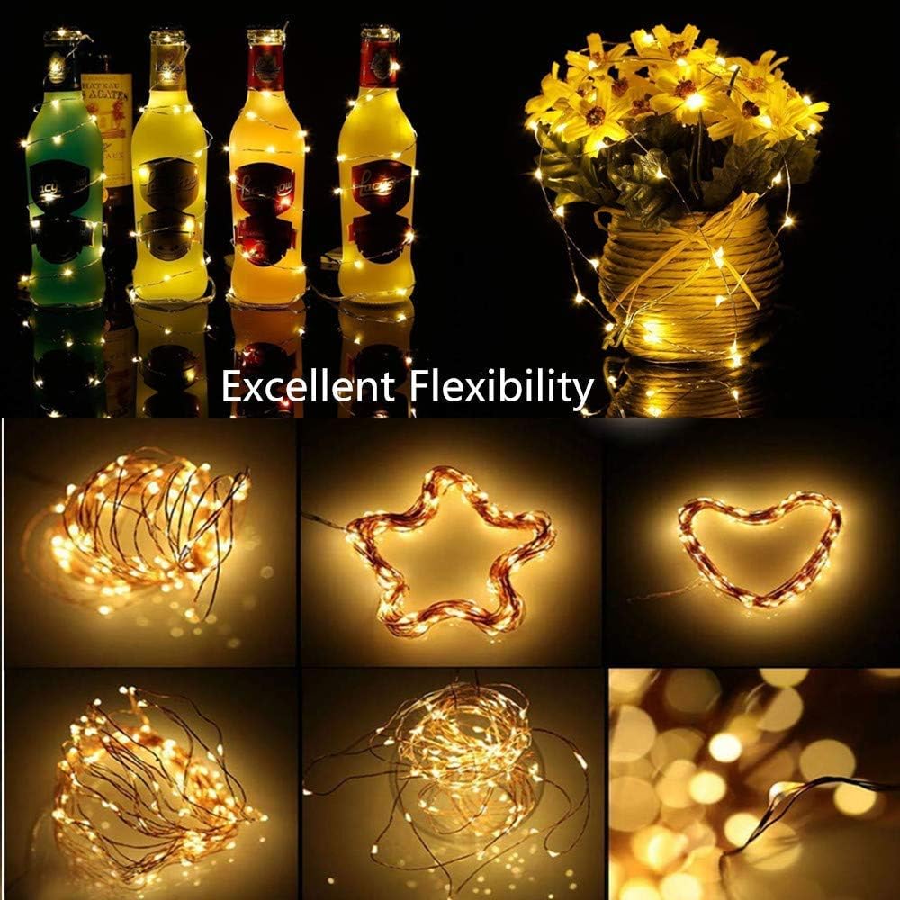Fairy Lights Battery Operated 3.3FT 1M 10LED String Lights Waterproof Twinkle Lights for Christmas Bedroom DIY Crafts Wedding Party Decor