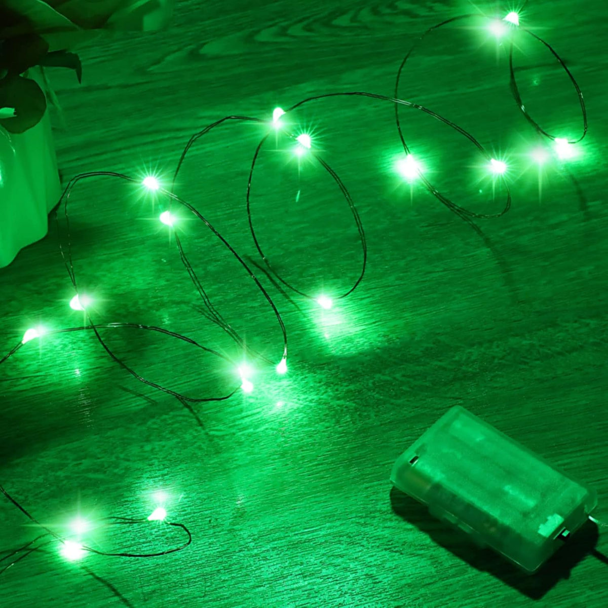Ariceleo Red and Green Christmas 16ft LED Fairy Lights, Basic Bundle