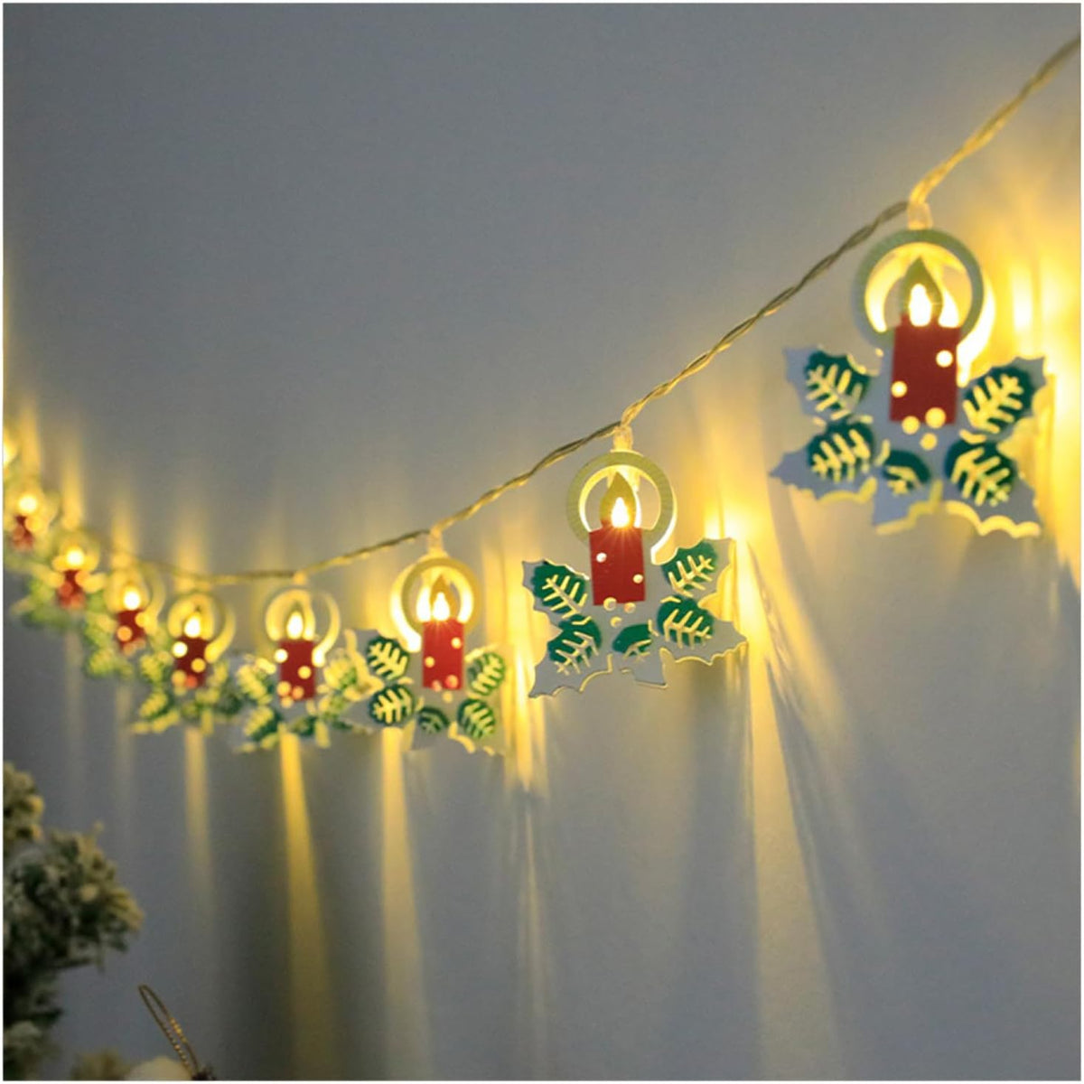 Fairy Lights, Iron Christmas Decor String Light Warm White Copper Wire Fairy Lights Beautiful Light Displays for Party Bedroom Patio