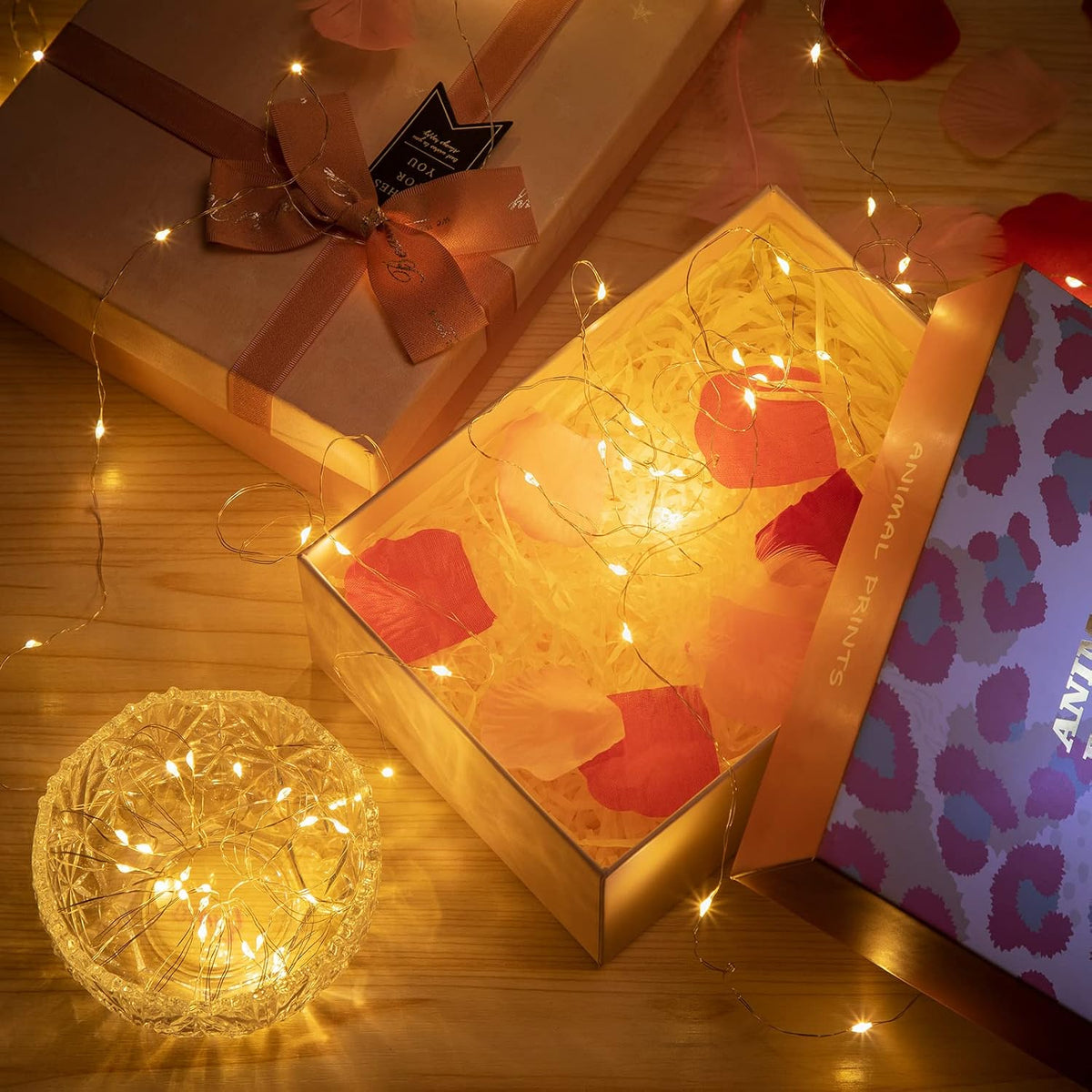 Tuanse 100 Pack Led Fairy Lights Battery Operated String Light 9.8FT Waterproof Silver Wire Firefly Starry Moon Light 30Led for Mason Jars DIY Crafts Wedding Table Centerpieces Christmas Party Decor