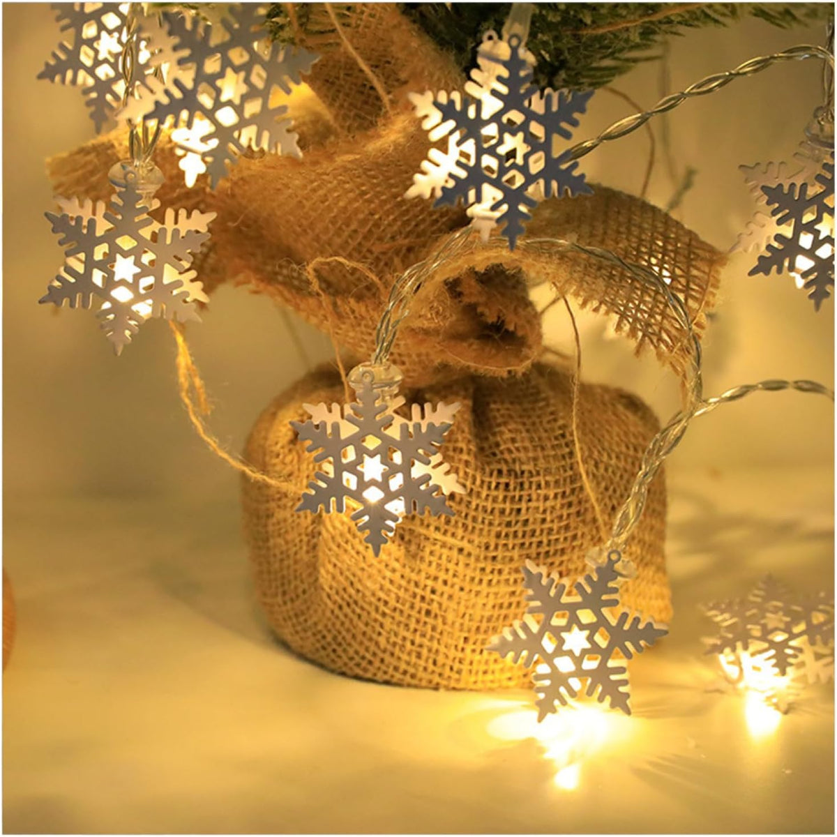 Fairy Lights, Iron Christmas Decor String Light Warm White Copper Wire Fairy Lights Beautiful Light Displays for Party Bedroom Patio