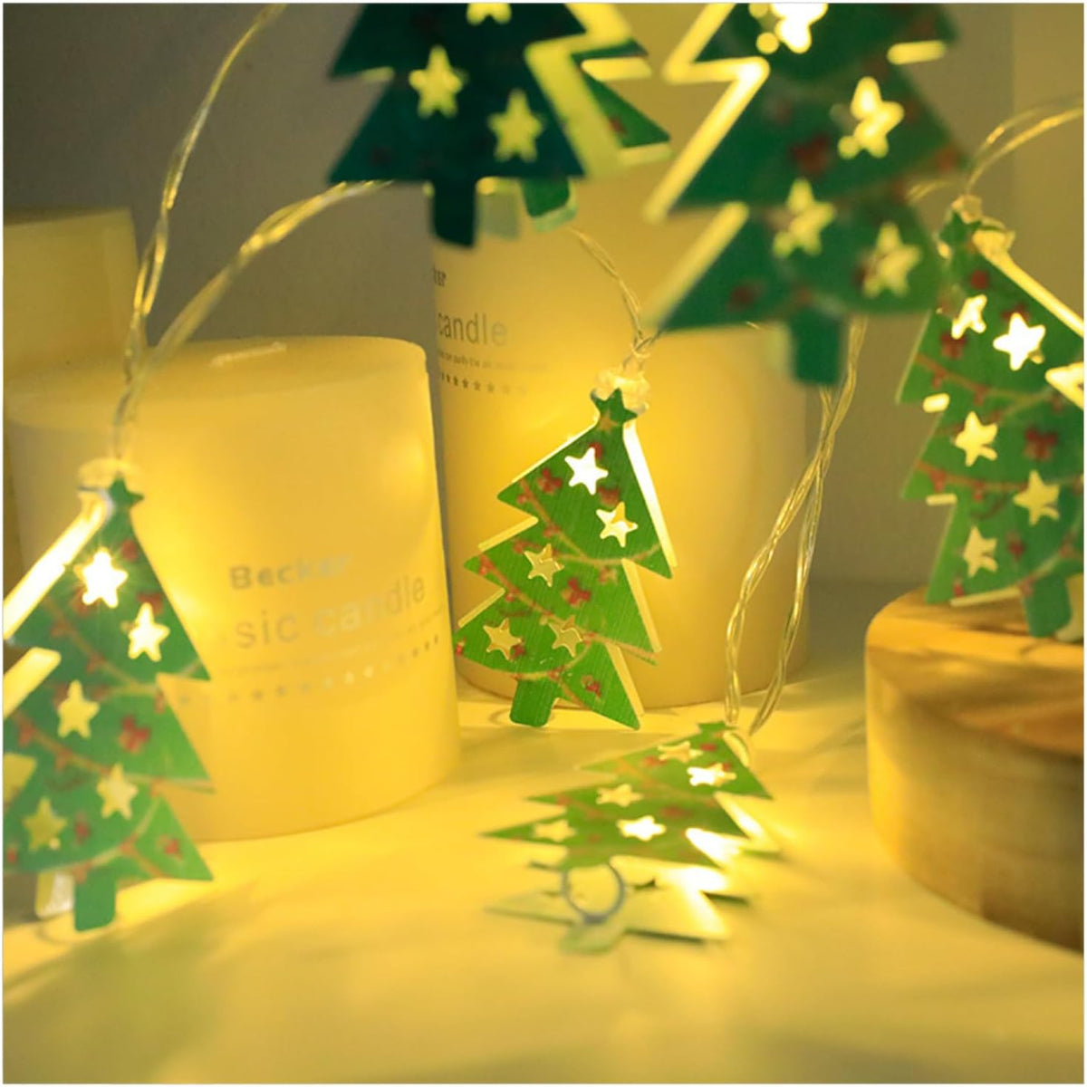 Fairy Lights, Iron Christmas Decor String Light Warm White Copper Wire Fairy Lights Beautiful Light Displays for Party Bedroom Patio