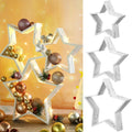 Cinnvoice 3 Pcs Christmas Wooden Decoration for Home Mantel Tabletop | Farmhouse Stars with Hollow Frame, Three Sizes for DIY Ornaments, Mantel Displays and Xmas Holiday Styling, Table Centerpiece