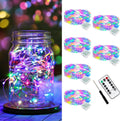 AIKEI 48 Pack LED Fairy Lights Battery Operated, Mini String Lights Waterproof 7 Feet 20 Led Firefly Starry Lighting for Wedding Party Bedroom Garden Halloween Christmas Decoration Colorful