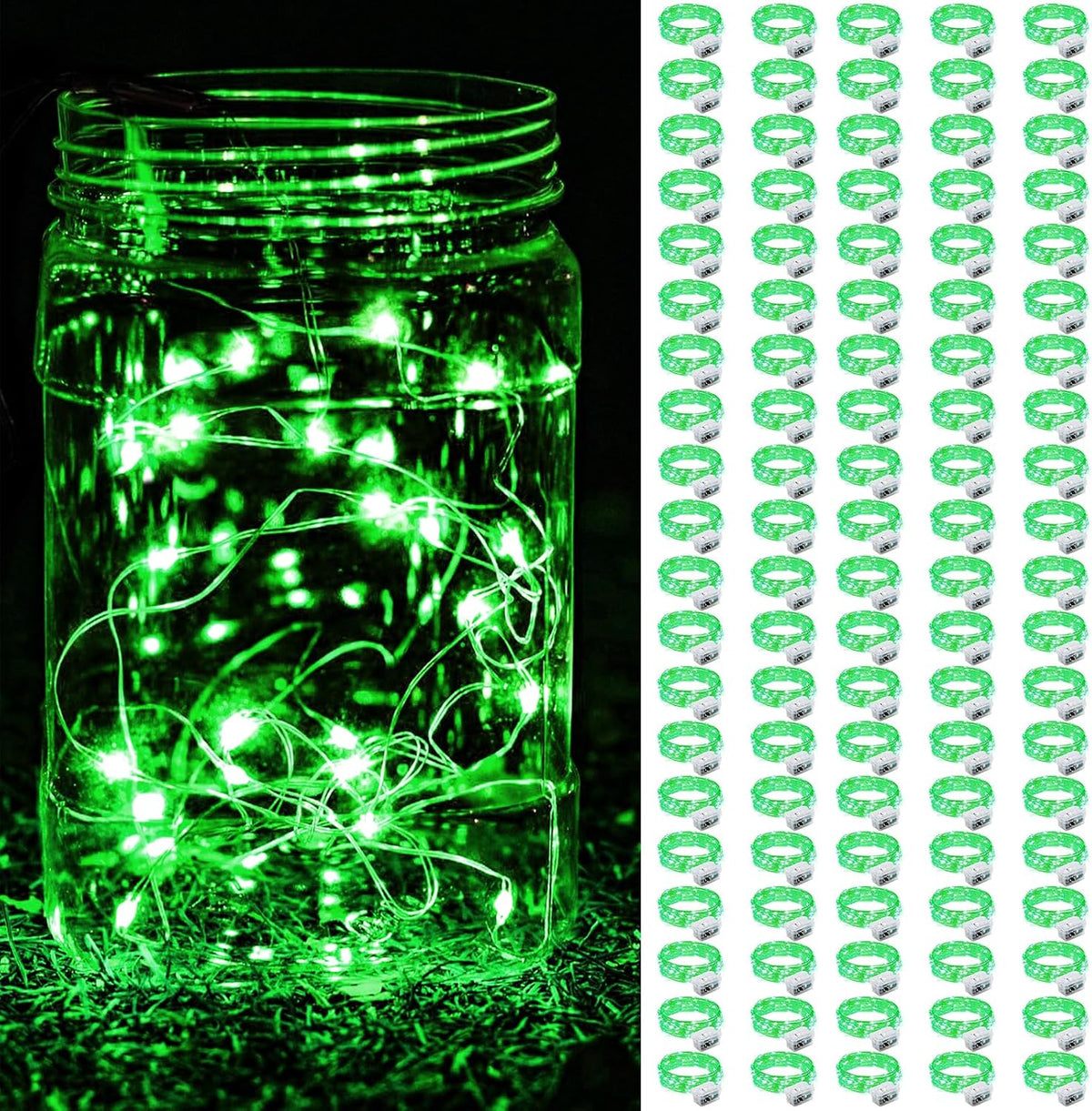 ZGWJ 24 Pack Multicolor Fairy Lights, Mini String Lights | Battery Operated 7 FT 20 LED Waterproof 3 Modes for DIY, Parties, Wedding, Halloween, Christmas Decoration