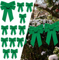 LaRibbons 13 x 9 Burgundy Velvet Christmas Bows Outdoor Decorations | 8 Pack Decorative Bows for Wreath, Tree, Garland & Holiday Decor, Indoor Outdoor Christmas Decorations