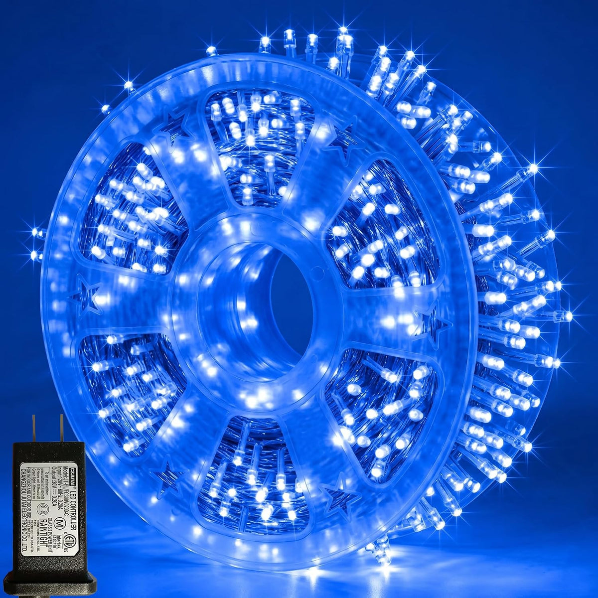Pooqla 500 LED Warm White String Lights Indoor Outdoor, 164 ft Christmas Lights Plug in with Timer, Connectable 8 Modes Waterproof Clear Wire Twinkle Fairy Lights for Bedroom Party Classroom Decor