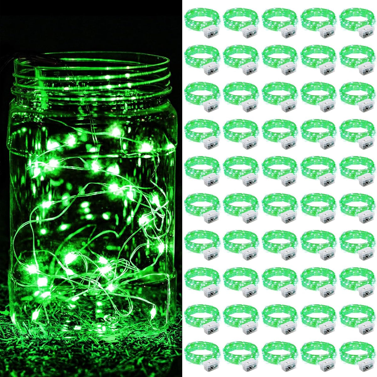 ZGWJ 24 Pack Multicolor Fairy Lights, Mini String Lights | Battery Operated 7 FT 20 LED Waterproof 3 Modes for DIY, Parties, Wedding, Halloween, Christmas Decoration