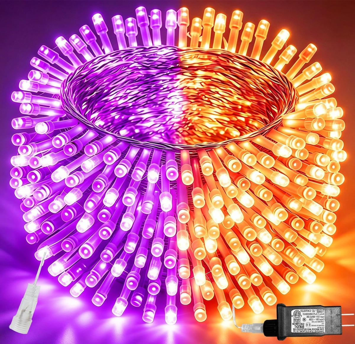 Pooqla 500 LED Warm White String Lights Indoor Outdoor, 164 ft Christmas Lights Plug in with Timer, Connectable 8 Modes Waterproof Clear Wire Twinkle Fairy Lights for Bedroom Party Classroom Decor