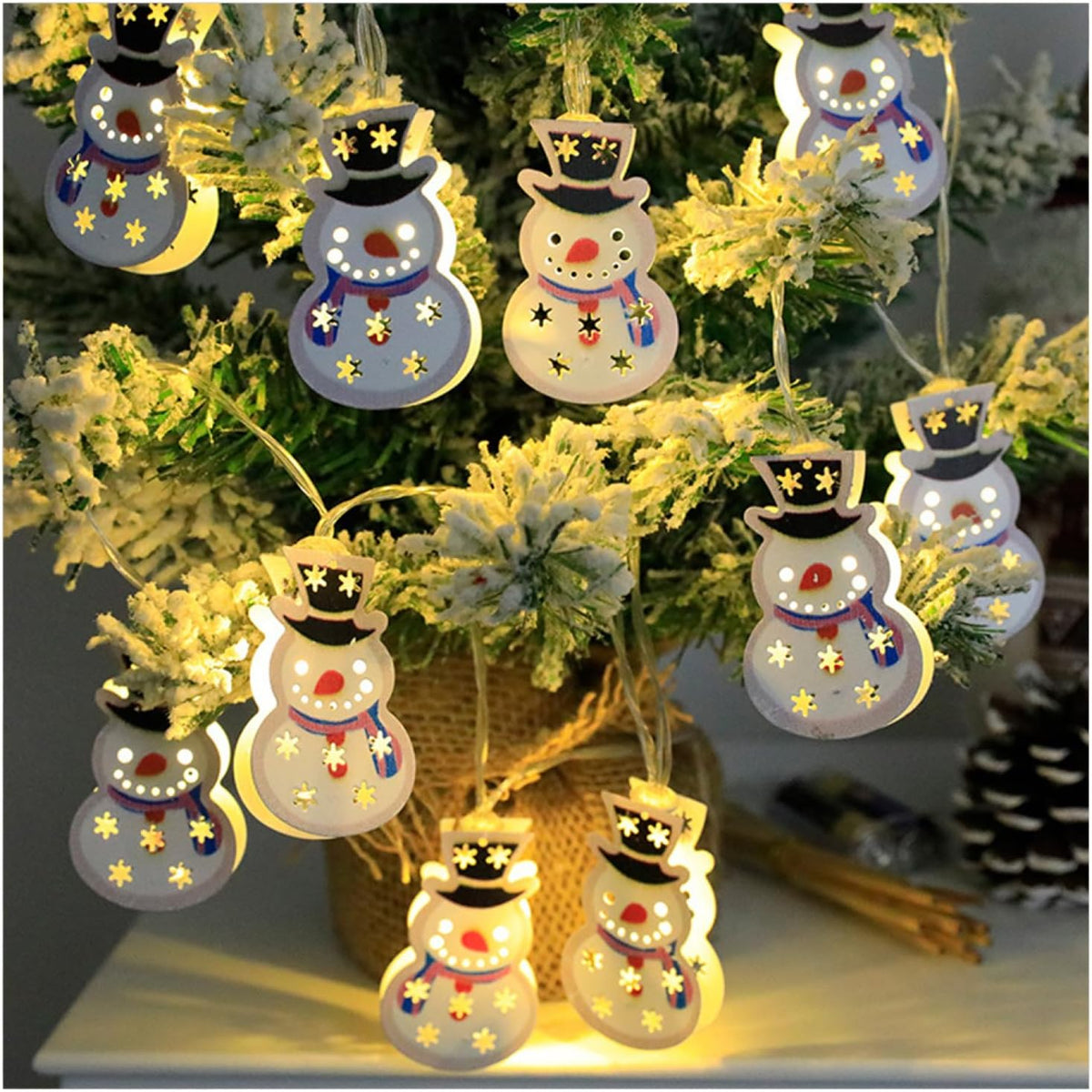 Fairy Lights, Iron Christmas Decor String Light Warm White Copper Wire Fairy Lights Beautiful Light Displays for Party Bedroom Patio