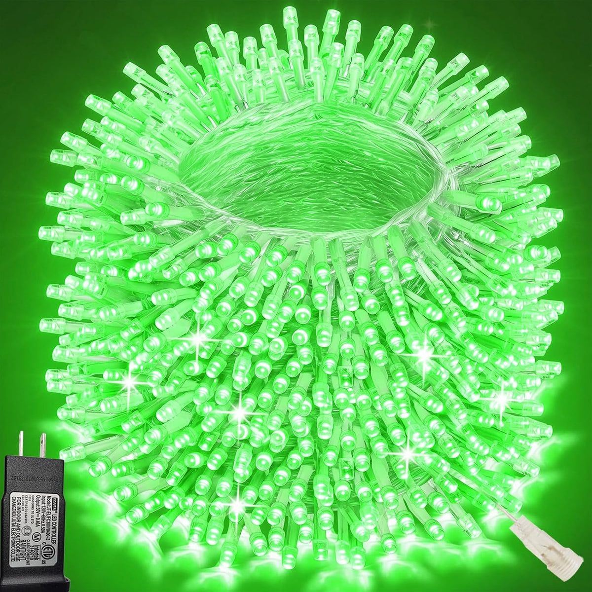 Pooqla 500 LED Warm White String Lights Indoor Outdoor, 164 ft Christmas Lights Plug in with Timer, Connectable 8 Modes Waterproof Clear Wire Twinkle Fairy Lights for Bedroom Party Classroom Decor