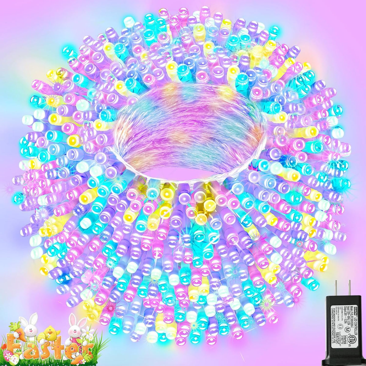 Pooqla 500 LED Warm White String Lights Indoor Outdoor, 164 ft Christmas Lights Plug in with Timer, Connectable 8 Modes Waterproof Clear Wire Twinkle Fairy Lights for Bedroom Party Classroom Decor
