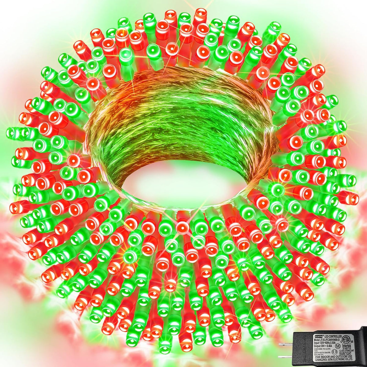 Pooqla 500 LED Warm White String Lights Indoor Outdoor, 164 ft Christmas Lights Plug in with Timer, Connectable 8 Modes Waterproof Clear Wire Twinkle Fairy Lights for Bedroom Party Classroom Decor