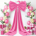 MODFUNS Giant Bow Decoration Big Red Bow with Long Ribbon, 75x23 Inch Velvet Large Bows for Wall Coquette Oversized Bows Decor for Birthday Party Wedding Baby Shower Holiday