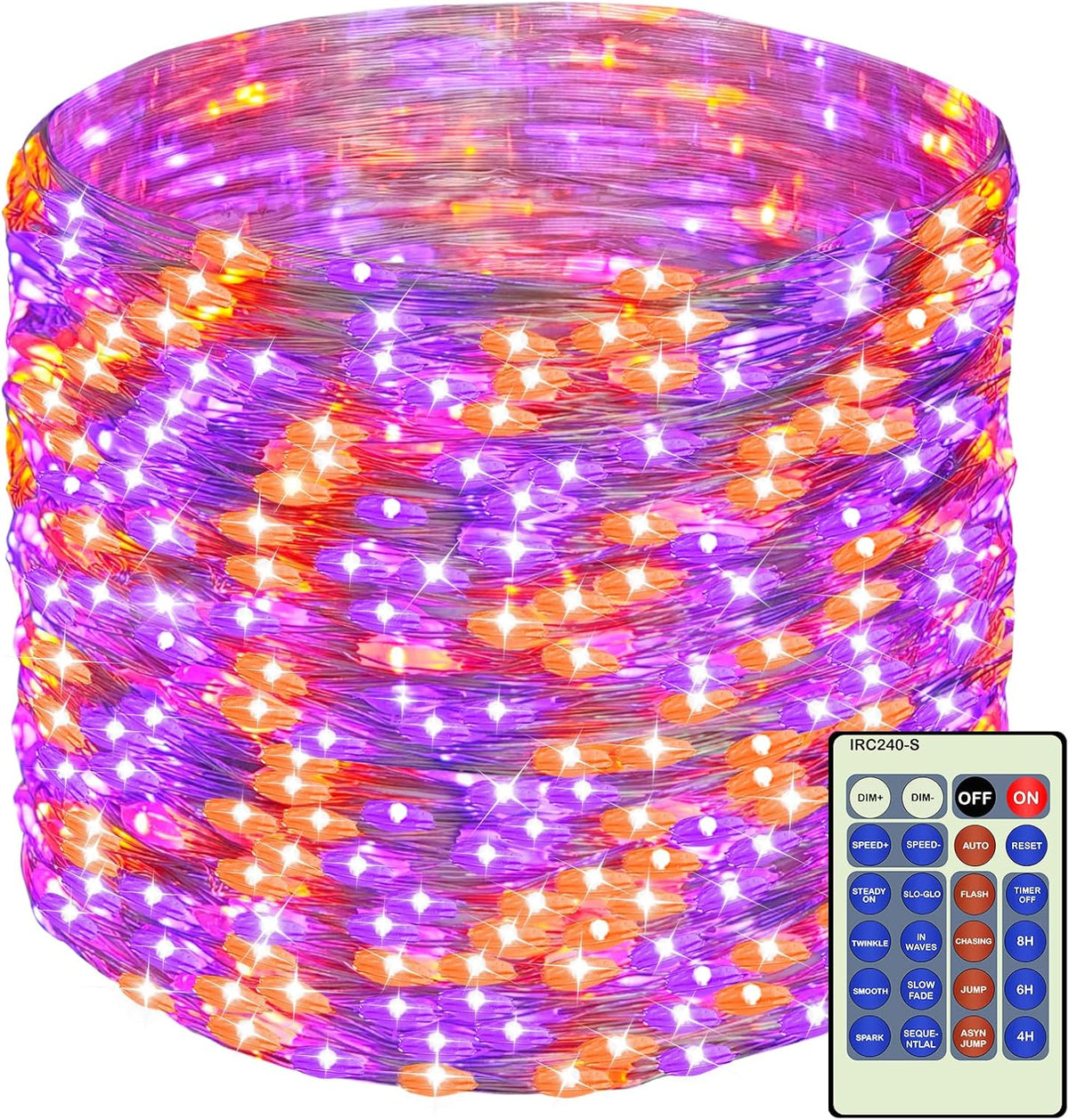 Decute 500LED 164ft Fairy String Lights Cool White Christmas Light Silver Wire with Remote, Firefly Lights Starry Light for DIY Christmas Tree Costume Wedding Party Table Centerpiece Decor