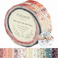 Green & Red Jelly Roll Fabric for Quilting, Christmas Clearance Strips | 2.5 x 45” Strips, 40 Pcs with 20 Floral Patterns, 100% Cotton, 160GSM Plain Weave Fabric for Christmas Quilting, Home Decor