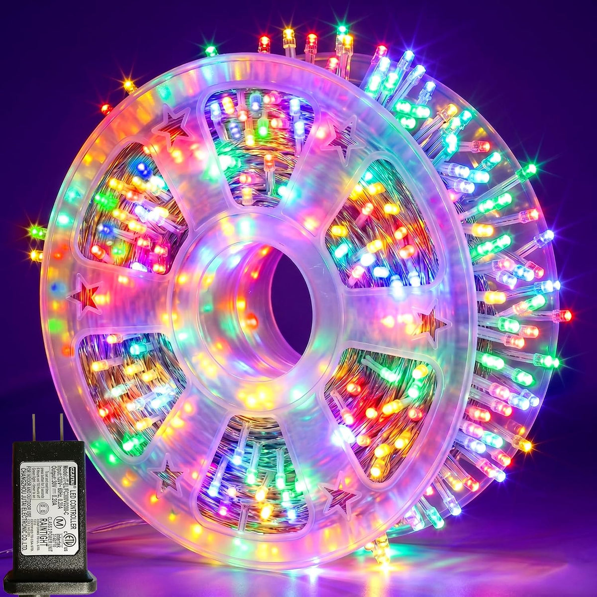 Pooqla 500 LED Warm White String Lights Indoor Outdoor, 164 ft Christmas Lights Plug in with Timer, Connectable 8 Modes Waterproof Clear Wire Twinkle Fairy Lights for Bedroom Party Classroom Decor