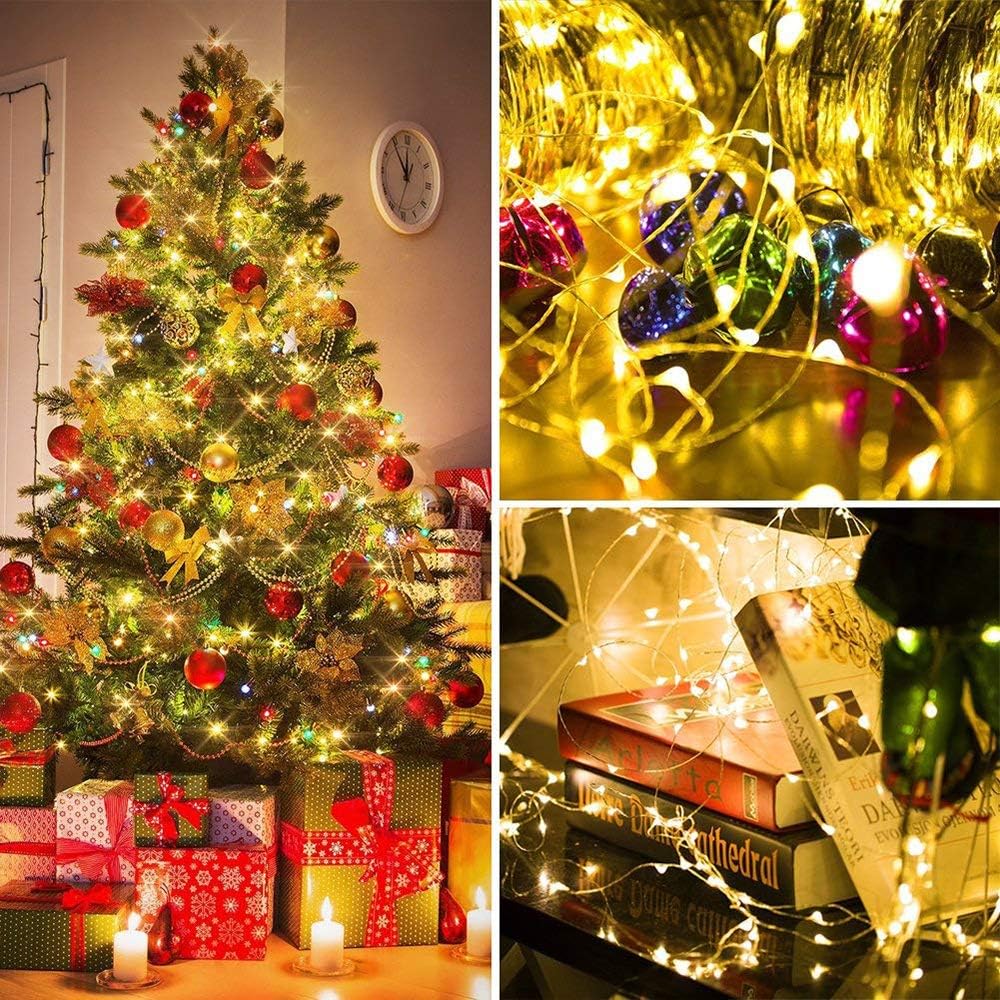 Fairy Lights Battery Operated 3.3FT 1M 10LED String Lights Waterproof Twinkle Lights for Christmas Bedroom DIY Crafts Wedding Party Decor