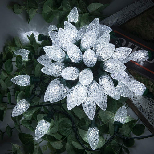 AWQ 100LED 81FT C9 Christmas String Lights Plug in Fairy Twinkle Multicolor | Christmas Lights Outdoor 8 Modes Timer Function Waterproof Extendable for Indoor Outdoor Wedding Party Christmas Decoration